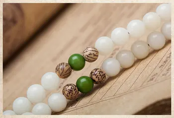 

White Bodhi 108 Buddhist beads men and women bracelets Bodhi root lotus rosary bracelet female necklace gift