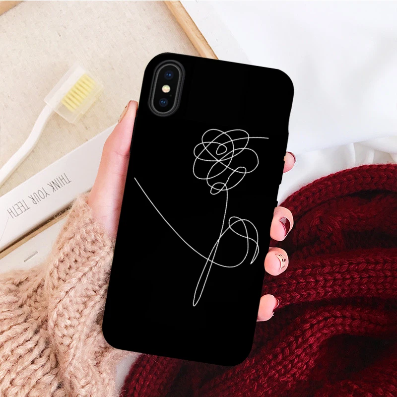 Love yourself цветочный чехол для телефона iPhone 7 11 Pro XS MAX XR X 6 6s 8 Plus абстрактный художественный Мягкий силиконовый чехол