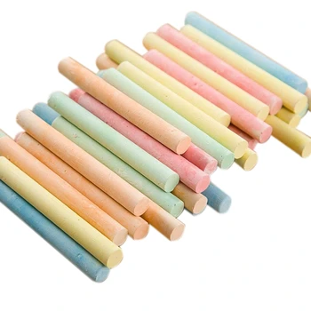 

100Pcs Mixed Colour & White Chalk Sticks Pack Kids Playground School Art Learning