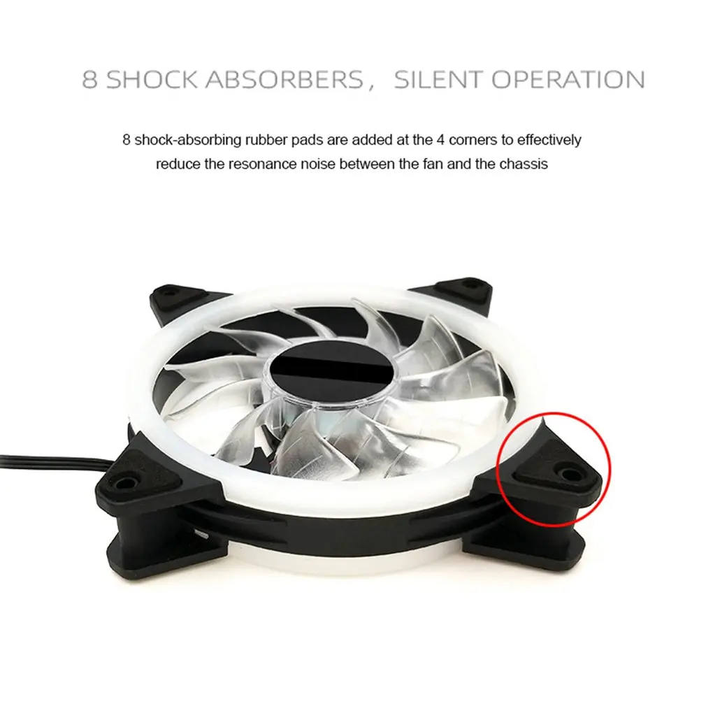 LED Cooling Fan 120mm 12cm DC 12V Cooling 3Pin Big 4Pin Silent Quiet Fan Cooler Radiator For PC Computer Case 11 Blades