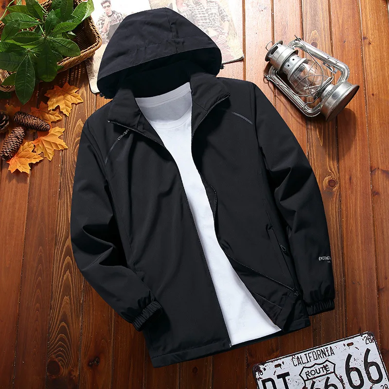 

Men's Waterproof Windbreaker Jackets Casual Coat Male Hooded Coat Outdoor Fishing Trekking Hiking Jackets Men Fleece Jackets