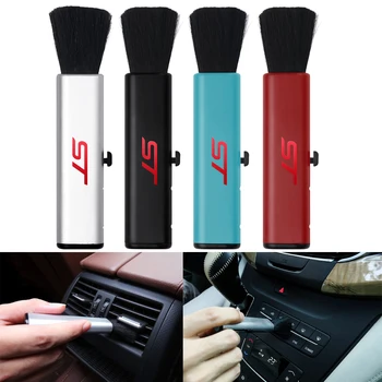 

Car Interior Multimedia Dust Remove Cleaning Handle Brush ST Emblem For Ford ST Logo Fiesta Ecosport 2009-2015 Focus Accessories