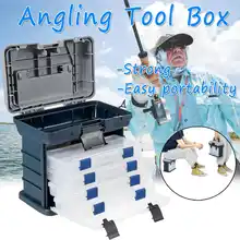 Многофункциональная коробка для снастей приманка аксессуар для хранения ручной коробки рыболовный ящик для инструментов портативный органайзер чехол с 4 ящиками 27*17*26 см