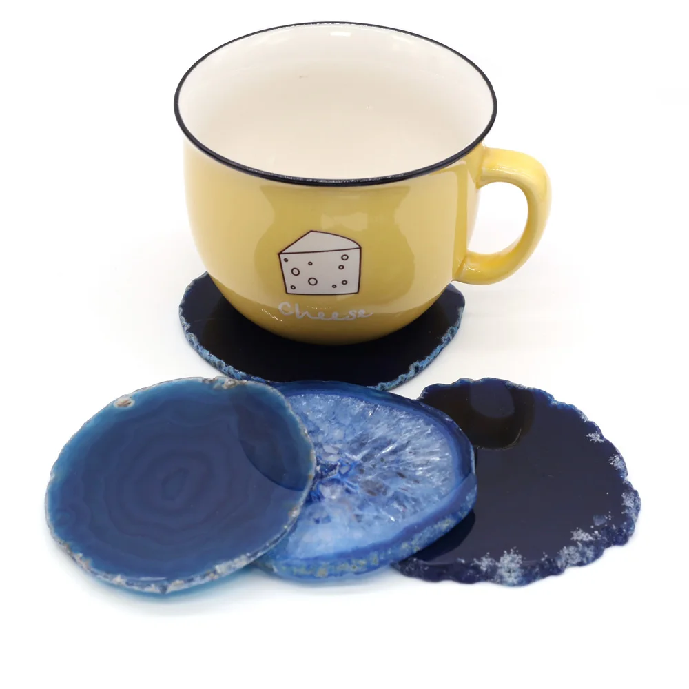 

Natural Stone Spacers Exquisite Irregular Blue Agates Slice For Coaster Nail Palette Jewelry Display Utensils Accessory