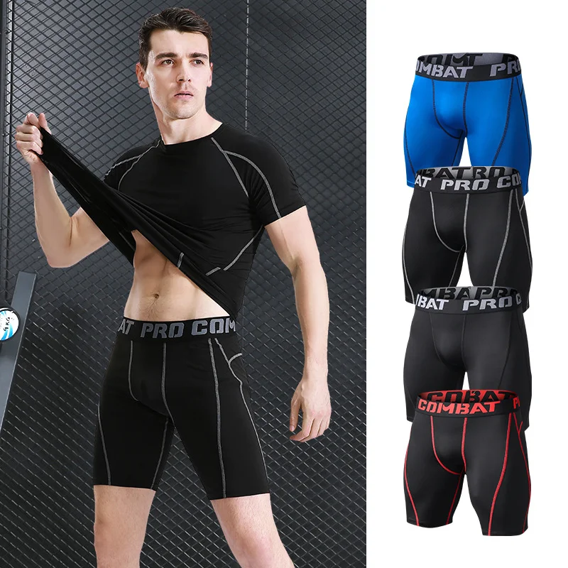 Man Running Sports Tights Leggings Fitness Gym Workout Compression Shorts Mens Black Leggings Men Jogging Compression Pants