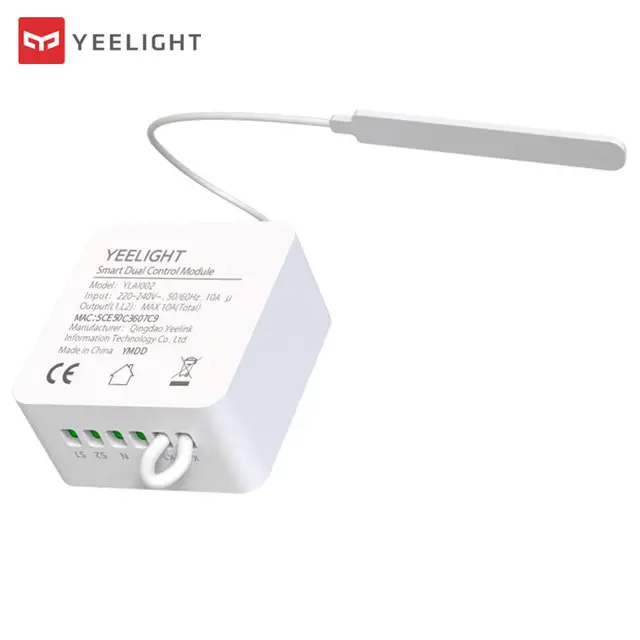 Original Yeelight Two-way Control Module Wireless Relay Controller 2 Channel Intelligent Switch Work For Mijia App Bluetooth Devices Devices Electronics Smart Appliance Smart Home Smart Lighting Wifi Devices cb5feb1b7314637725a2e7: 1 PCS|2 pcs|3 PCS