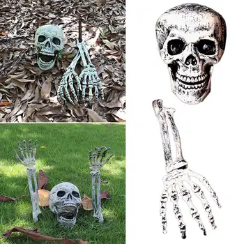

Plastic Skeleton Buried Alive Hanging Horror Halloween Decoration Yard Lifelike Prop Skulls Home Lawn Decor Carnival Supplies