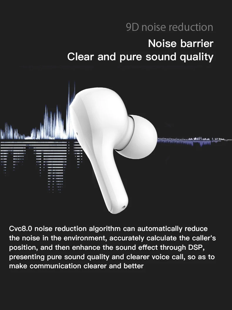 TWS True Wireless Bluetooth 5 0 Headphones Earphones Earbuds in ear Waterproof IPX7 for iPhone Xiaomi Huawei One Plus