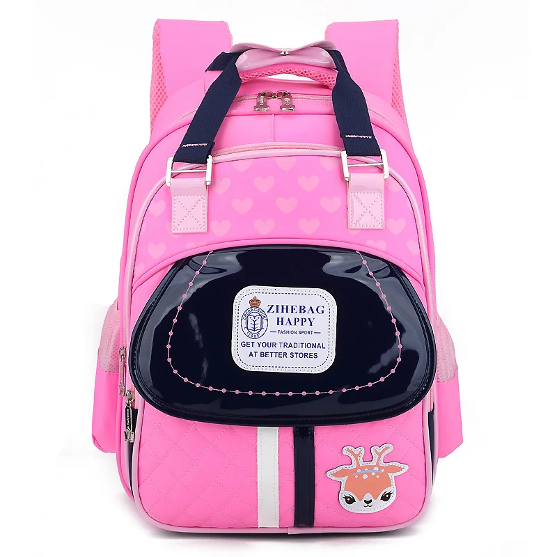 

Deficit Processing Schoolbag for Elementary School Students Korean-style Cute Backpack Lettered Sweet Princess Pink Schoolbag