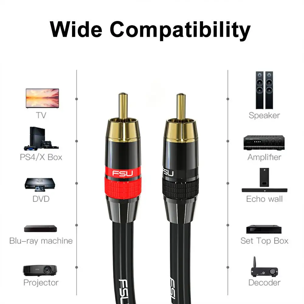 Digital Audio Spdif Subwoofer Cable Toslink Coaxial Digital Audio