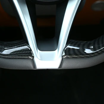 

2* Durable ABS Carbon Fiber Steering Wheel Frame For Romeo Giulia Stelvio 2017 2018 Auto Car Interior Mouldings