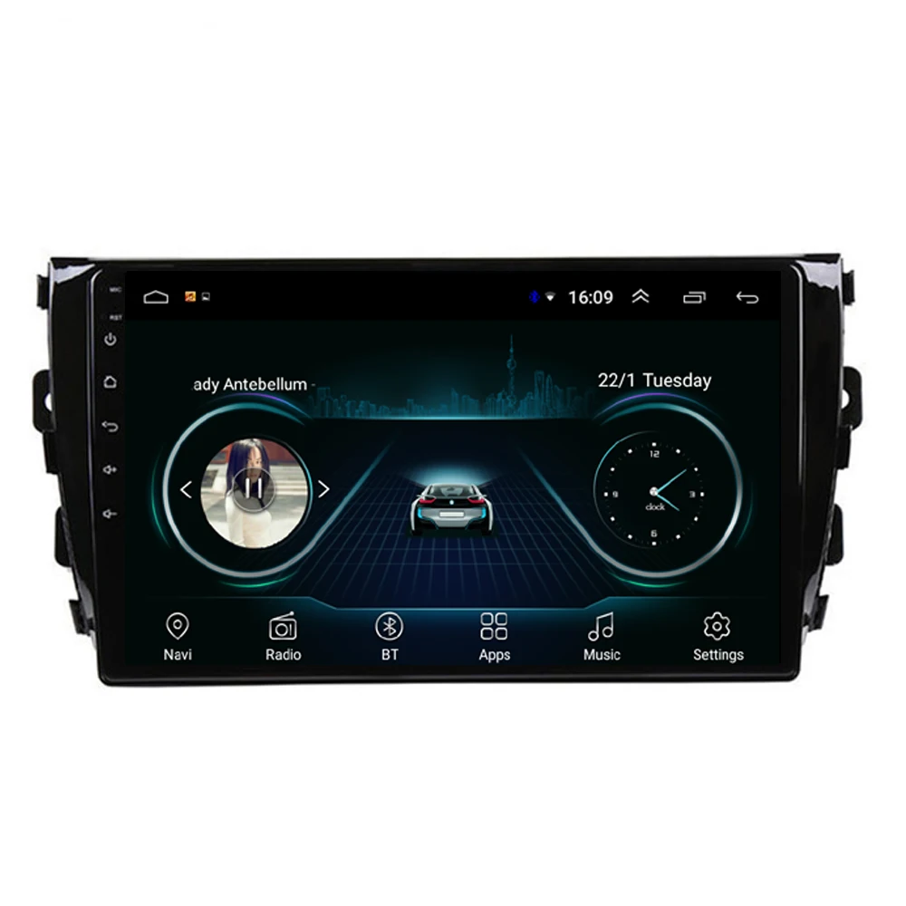 Автомобильная Радио gps встроенный Wifi с микрофоном bluetooth фронтальная камера карта мультимедийный плеер для Zotye T600 9 дюймов Android 8,1