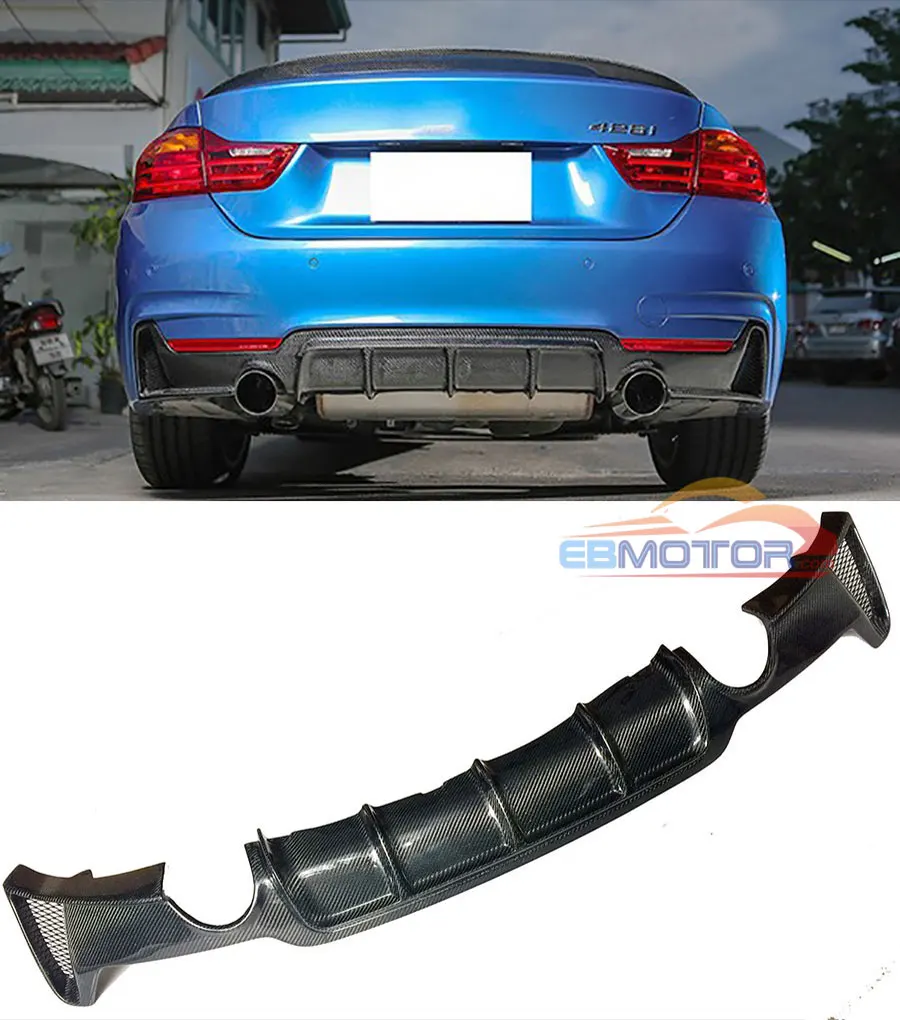 Performance Real Carbon Fiber Rear Diffuser For BMW F32 F33 F36 435i GranCoupe M-Sport Models 2014UP  B381
