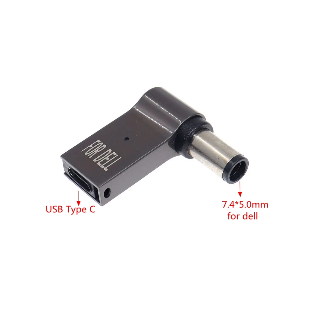 C fêmea para 7,4x5,0mm, 4,5x3,0mm, 5,5x2,5mm, laptop masculino, saída DC, 100W
