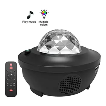 

LED Star Projector Night Light 2 In 1 Starry Night Lamp Ocean Wave Projector With Music Bluetooth Speaker Remote Control For Kid