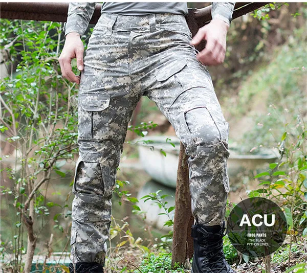 Мужские тактические военные камуфляжные штаны, мужские повседневные ветрозащитные водонепроницаемые теплые камуфляжные Пейнтбольные штаны для мужчин 11 цветов - Цвет: ACU