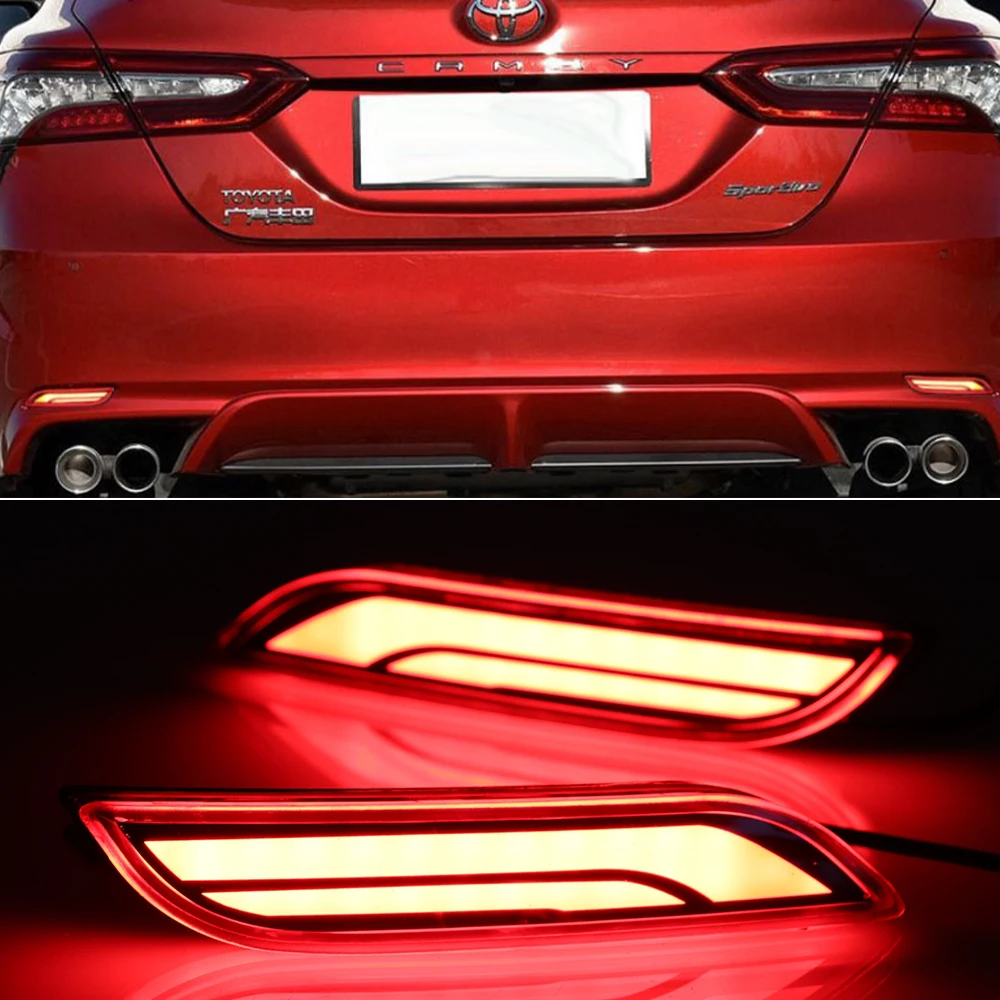 2 шт. Светодиодный отражатель для Toyota Camry 2018 2019 2020 | Автомобили и мотоциклы