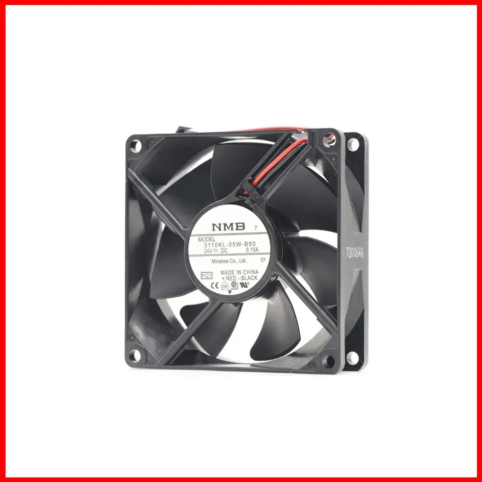 

3110KL-05W-B50-PQ1 8cm 8025 80*80*25mm 24VDC 0.15A 2.88W 38.8 CFM 3250RPM Inverter ACS510 Converter Axial Cooling Fans