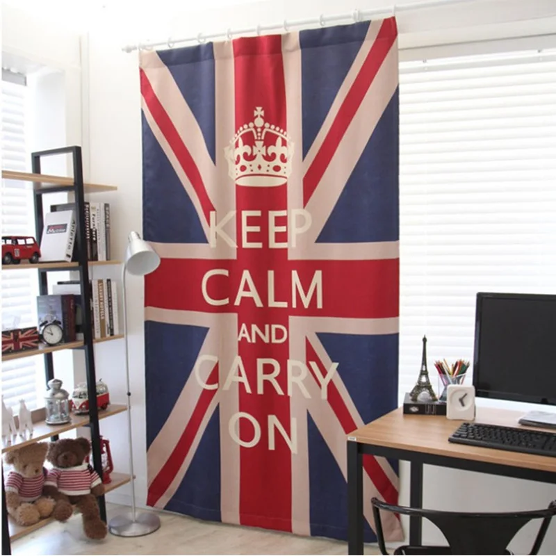 1pc Cloth Art Shading Curtain British Style Personalized Flag With