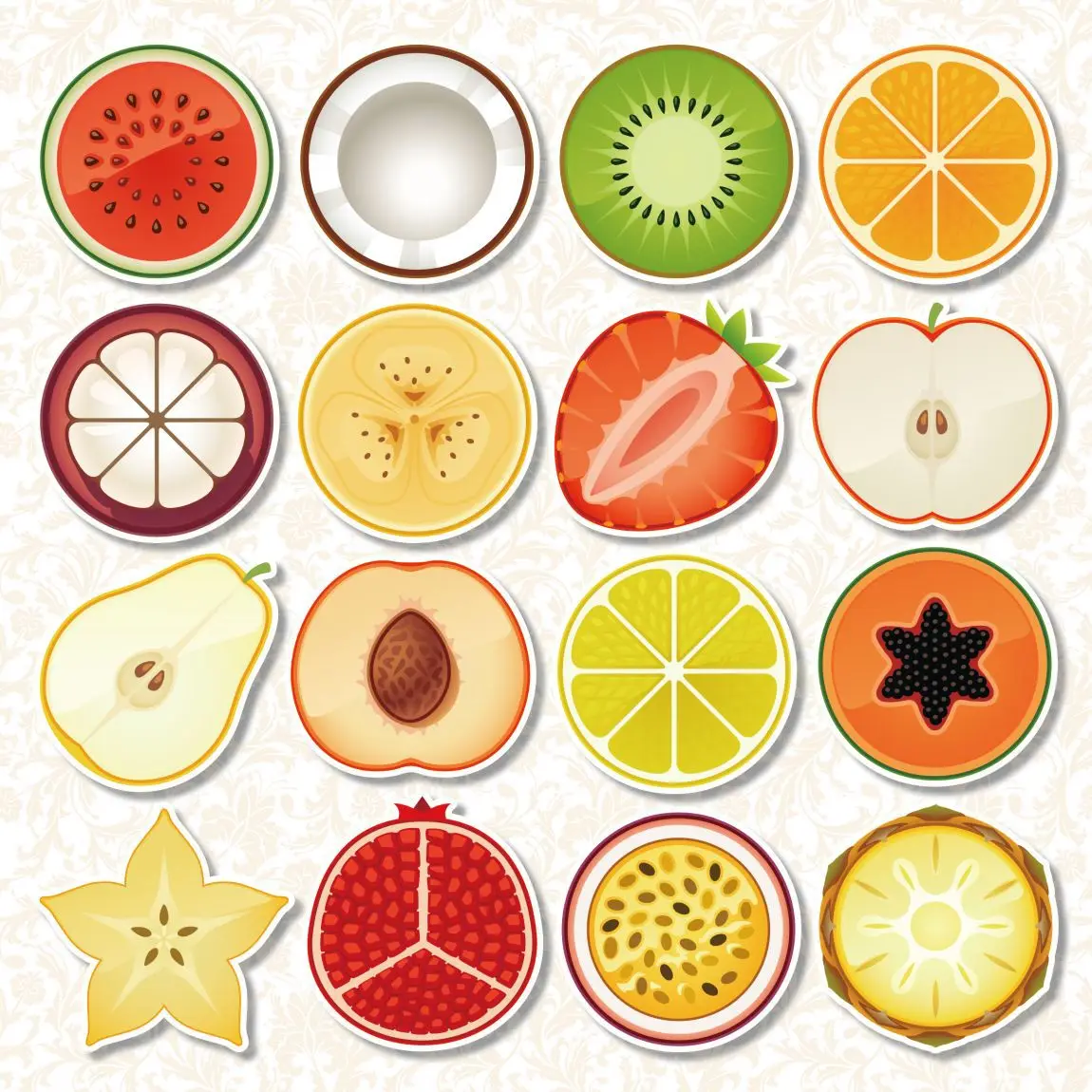 

16PCS/Lot watermelon apple peach mix Fruit Fridge Magnet Home decoration Refridgerator Magnets Kids arts and crafts