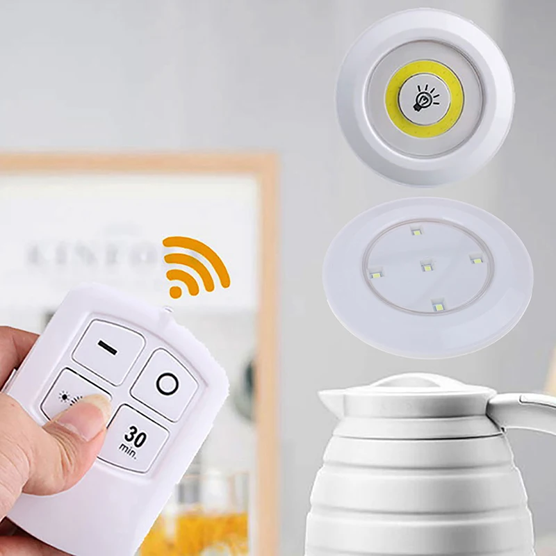 9 см Светодиодная подсветка под шкаф COB лампа с регулируемой яркостью пульт дистанционного управления беспроводной светильник s поставка
