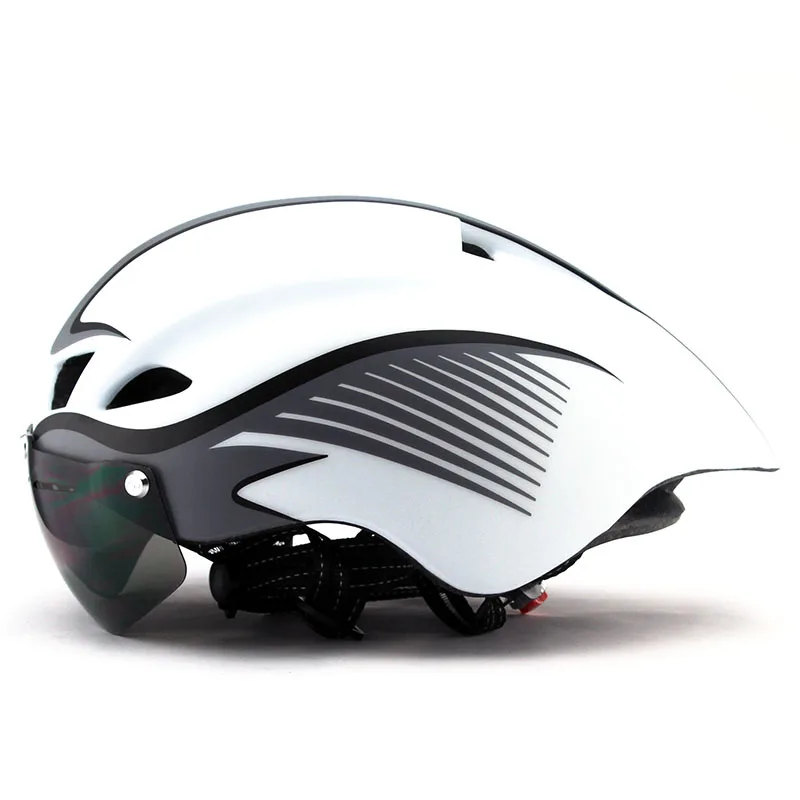 New goggles pneumatic helmet road bike riding helmet men and women helmet riding equipment - Цвет: WB