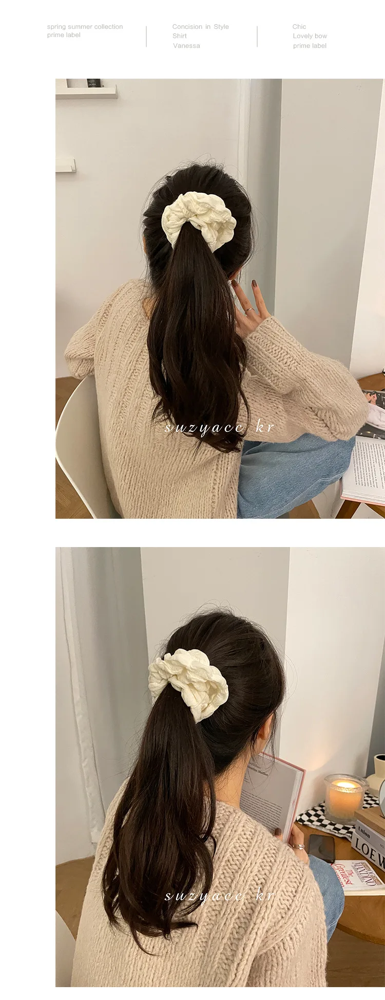 elastic headbands for women Winter New Warm Soft Plush Scrunchie Women Girls Simple Elastic Hair Rubber Band Accessories Tie Hair Ring Rope Holder Headdress bridal hair clip