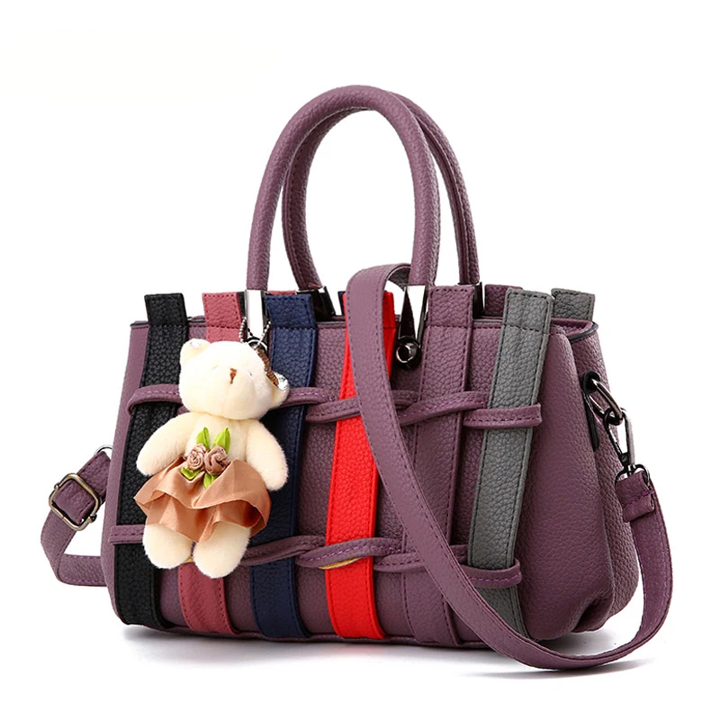 

2019 New Fashion Wild Female Shoulder Bag Sweet Casual Solid Color Handbag Large Capacity PU Woman's Bags