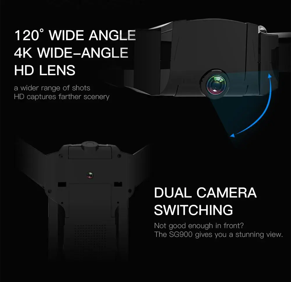 RCtown SG900 Дрон двойная камера HD 720P Профессиональный FPV Wifi Радиоуправляемый Дрон с фиксированной точкой высоты удерживайте меня Дрон Квадрокоптер