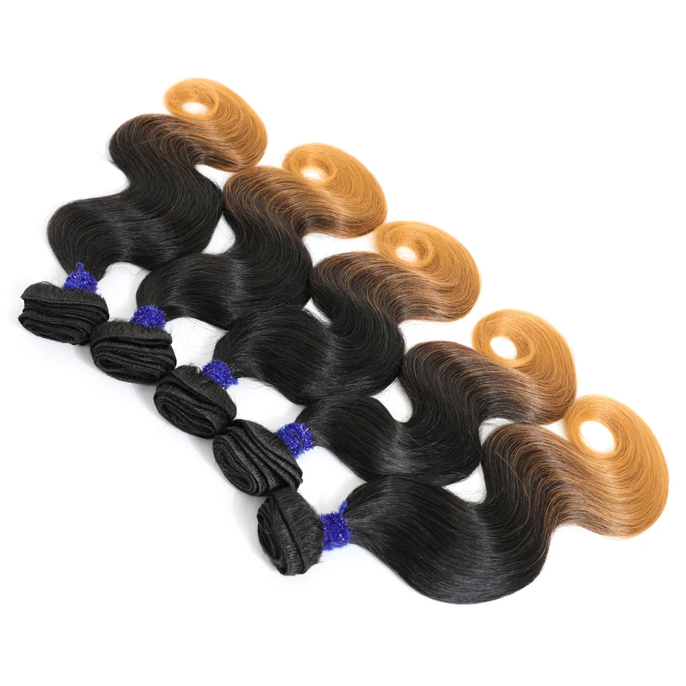 Красивые объемные волнистые кудрявые волосы 14 Дюймов, 5 шт./лот, 240 г, все в одном, волнистые волосы с эффектом омбре, высококачественные синтетические пряди для волос