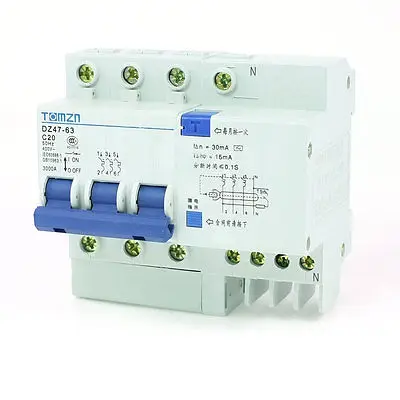 AC 400V 40A 3P+ 1N защита от перегрузки ELCB замыкание утечки