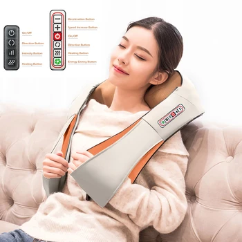 

Multifunctional Massage Relax Machine Home/Car Massager Electric Heat Deep Kneading Infrared U Shape Back and Neck Massager
