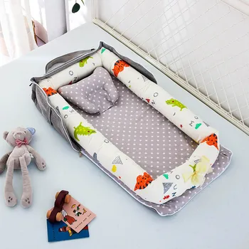 

Removable Baby Nest Bedding Bumper Outdoor Newborn Travel Cot Sleeper Bassinet 85x45cm