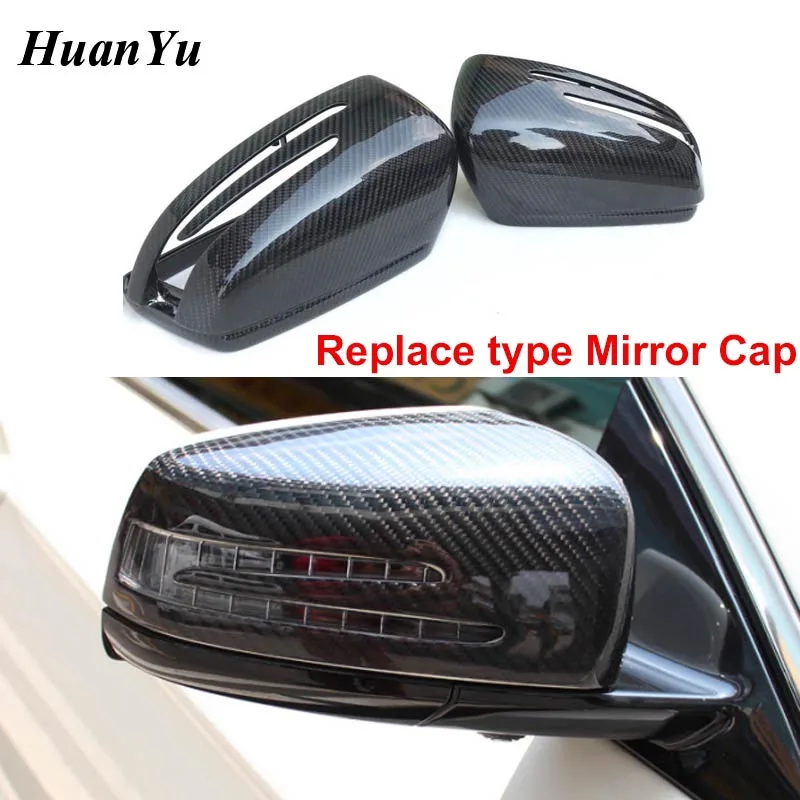 W204 Replacement Mirror Cover for Mercedes-Benz A B C E S CLA CLS GLA class Carbon Fiber Rearview Caps W176 W117 W218 W212 W207 |