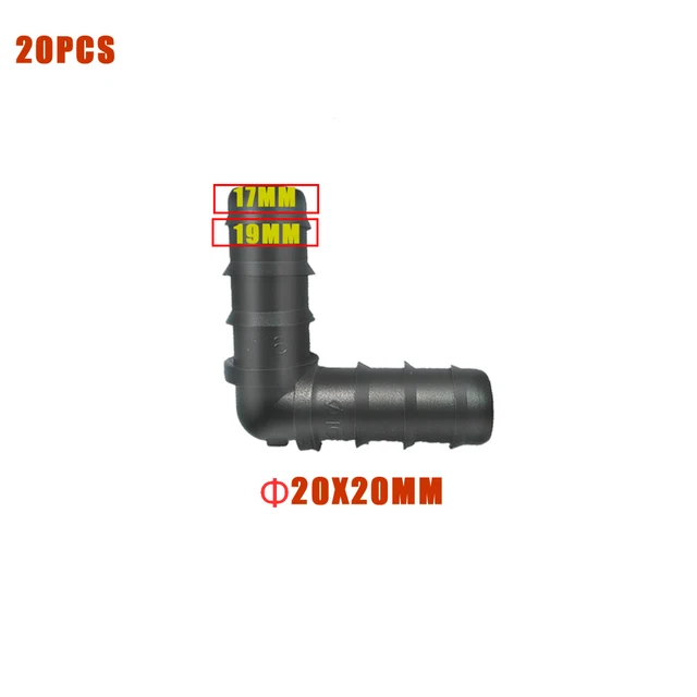 Öntözés Dn16Mm/Dn20Mm/Dn25 Mm Tömlő Könyök Barb 90 Fokos Tömlőjavító Csatlakozás Adapter Öntözőrendszer Szerelvények 20 db - Image 4