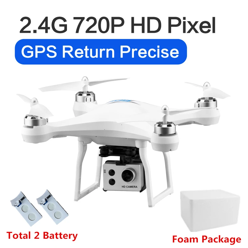 S2 Дрон с gps с 5G WiFi 1080P HD широкоугольная электронная камера gps Intellgent следующий Квадрокоптер Fly 18 mins игрушка VS F11 SG906 - Цвет: 720P-Foam Box-W2