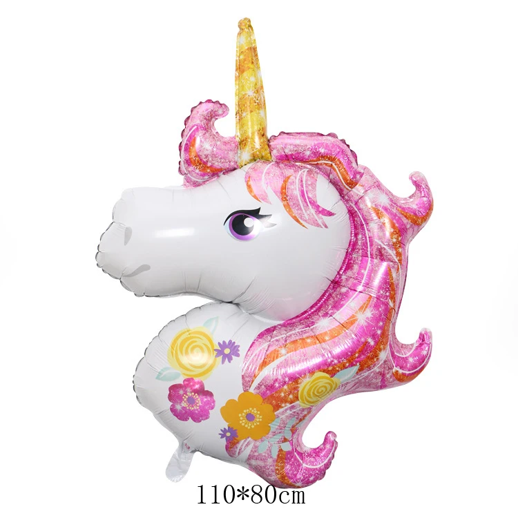 1 шт. 57*58 см розовая маленькая лошадка фольгированные воздушные шары-единороги гелиевые воздушные шарики, детские игрушки на свадьбу, день рождения, животные, вечерние принадлежности для декора - Цвет: Style6-Pink