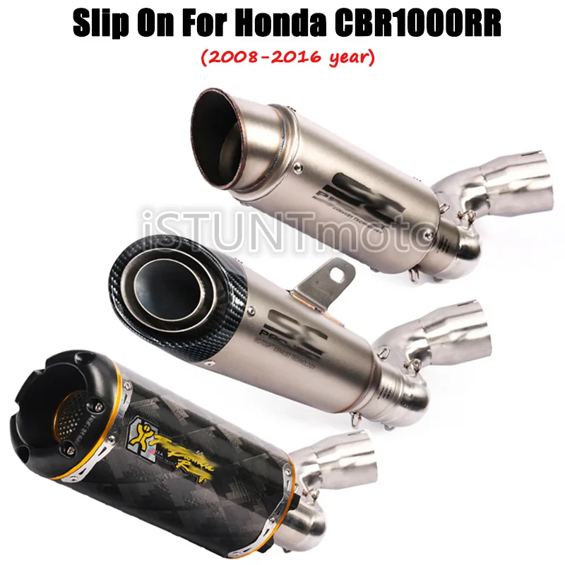 

Slip On For Honda CBR1000RR CBR1000 RR 2008-2016 Motorcycle Exhaust System Pipe Escape Modified Middle with Two brothers Exhaust