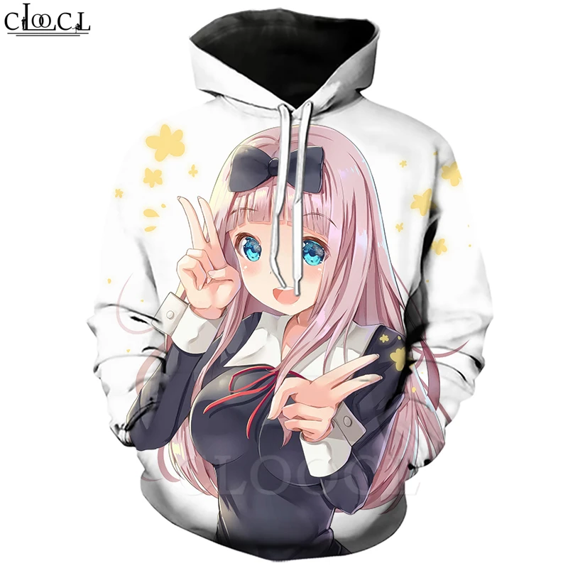 Аниме Kaguya Sama Love Is War толстовки для мужчин и женщин 3D принт Fujiwara Chika хиппи костюм