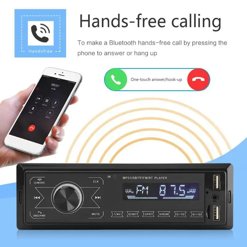 Bluetooth 4,0 M10 одиночный 1 DIN Авторадио автомобильный стерео MP3 плеер в тире AUX-In FM радио приемник MP3 головное устройство автомобильный аудио плеер