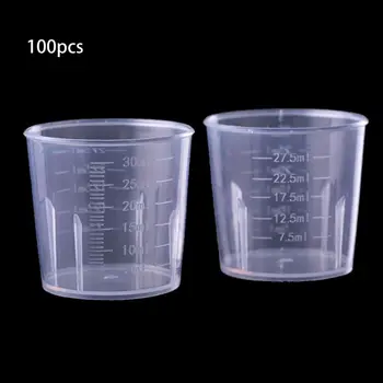 

2020 New 100Pcs 30ML Epoxy Resin Plastic Measuring Cups Kit Resin Mold Jewelry Making
