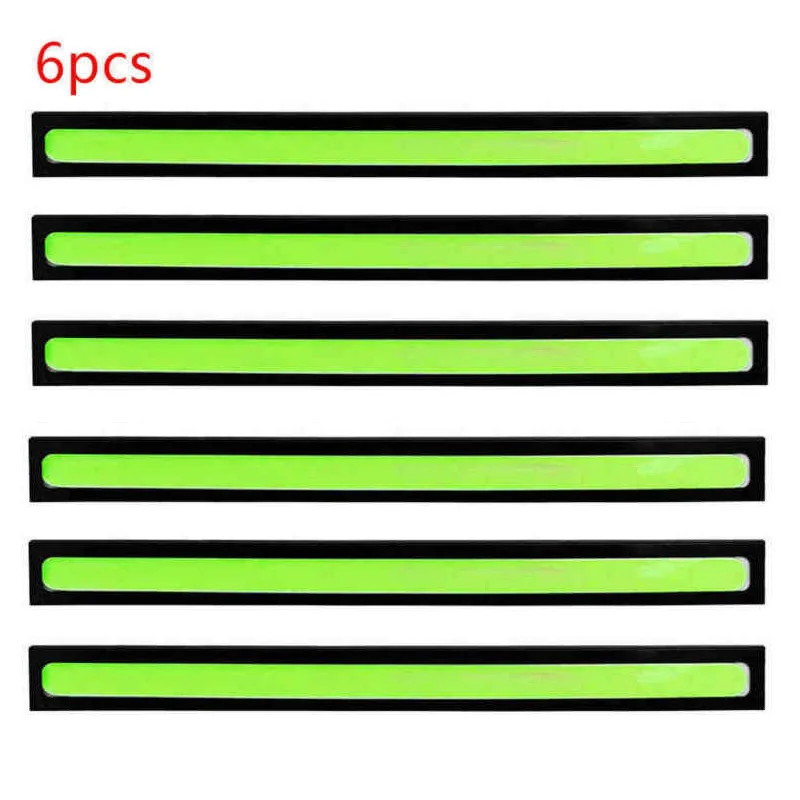 

6pcs 17cm Green Super Bright COB Car LED DRL Driving Light Ultra-thin Waterproof