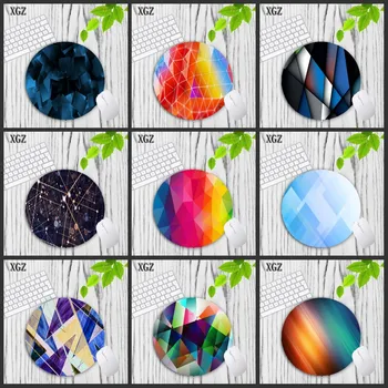 

XGZ Abstract Triangle Colors Pattern Round Gaming Mousepad 200x200MM Computer Notebook Mouse Pad for Game/Office Tablet Mats