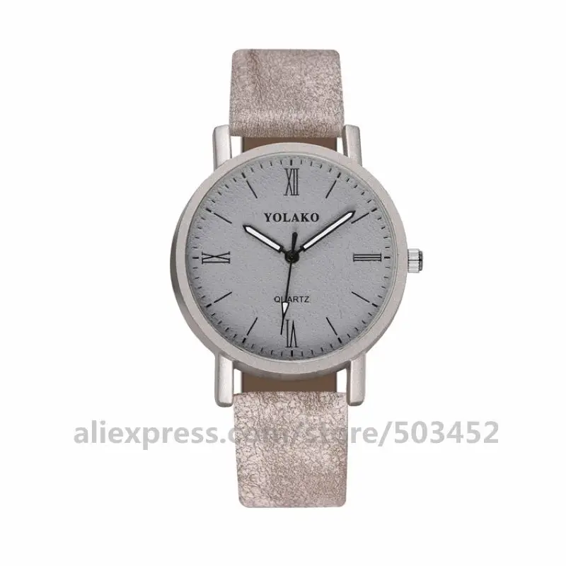 gray 100 шт./лот,, модные Романтические часы с кожаным ремешком, Reloj De Mujer - Цвет: gray