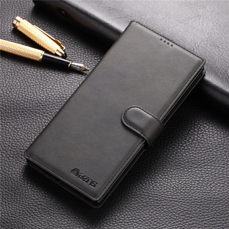Темно-серый Чехол-книжка для samsung Galaxy Note 10 Pro, чехол-книжка из искусственной кожи для samsung Galaxy Note 10 Pro, чехол-книжка с подставкой для карт, чехлы для телефонов - Цвет: Темно-серый
