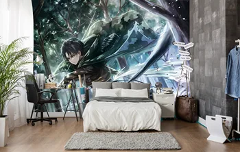 

[Self-Adhesive] 3D Attack On Titan 557970543 Japan Anime Wall Paper mural Wall Print Decal Wall Murals