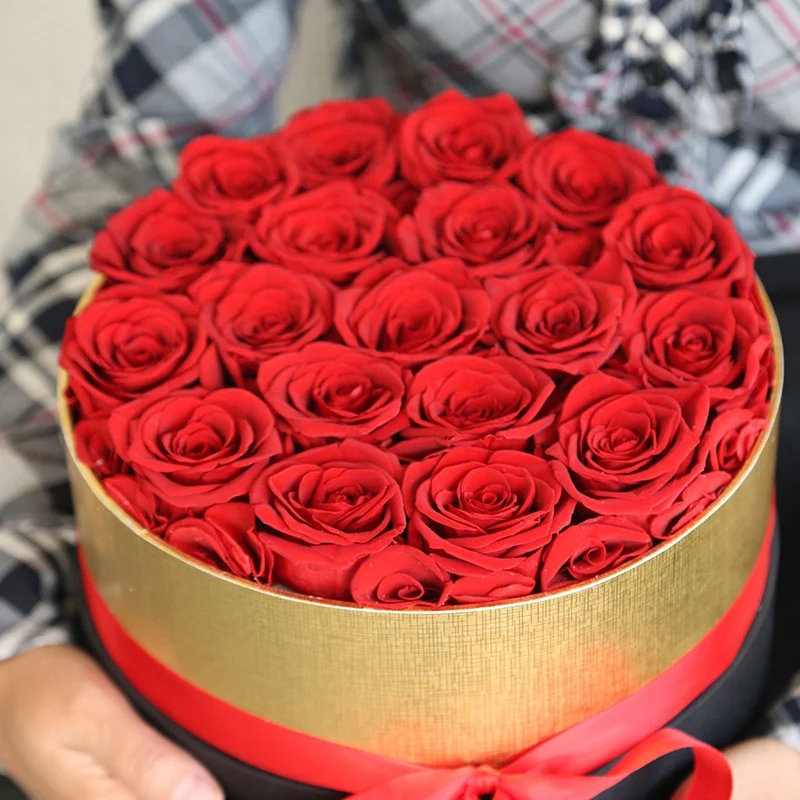 

Eternal Flower Handmade Preserved Roses in a Box Real Roses Rosebox That Last a Year Gift for Her Valentine's Day Present