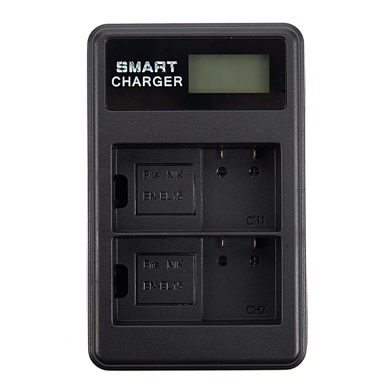 Ffyy-usb ЖК-зарядное устройство En-El15 для Nikon D850/D810/D800E/D800/D750/D610/D7200/D7100/D7000/V1 | Электроника