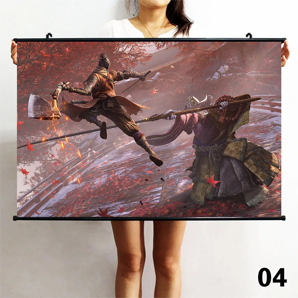 Style 4 SEKIRO Hidetaka Miyazaki винтажная Классическая игра крафт-бумага плакат живопись наклейки на стену подвесные картины настенные холст - Цвет: Style 4