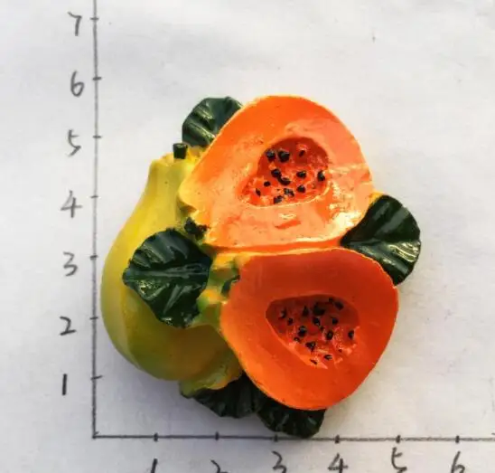 Милый ручной росписью смолы 3D фрукты магнитные наклейки на холодильник креативные Детские раннее образование магниты на холодильник